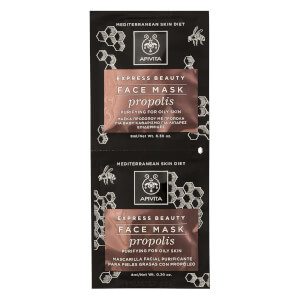 Очищающая маска для жирной кожи с прополисом APIVITA Express Purifying Face Mask for Oily Skin — Propolis 2x8 мл