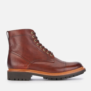 Grenson Men's Joseph Hand Painted Leather Lace Up Boots - Tan