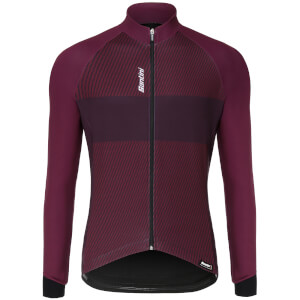 Santini Colle Long Sleeve Jersey - Bordeaux