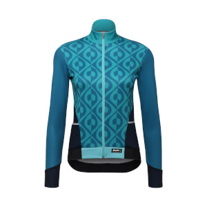 Santini Women's Coral Long Sleeve Jersey - Aqua Blue