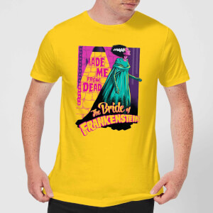 T-Shirt Homme Rétro La Fiancée de Frankenstein - Universal Monsters - Jaune