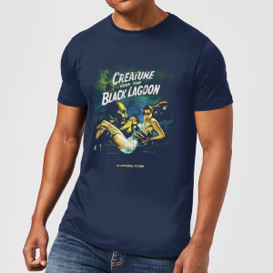 Universal Monsters Creature From The Black Lagoon Vintage Poster Men's T-Shirt - Navy