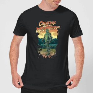 Universal Monsters Creature From The Black Lagoon Illustrated Men's T-Shirt - Black