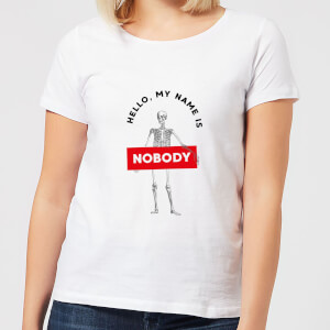 Halloween Hello, My Name Is Nobody Women's T-Shirt - White
