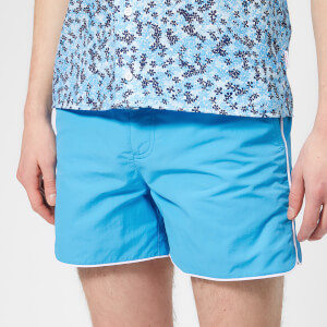 Orlebar Brown Men's Setter Piping Swim Shorts - Bahama Blue/White