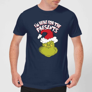 T-Shirt de Noël Homme Le Grinch - I'm Here For The Presents - Bleu Marine