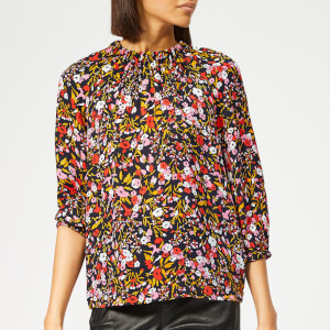 Whistles Women's Cami Elasticated Floral Meadow Top - Pink/Multi