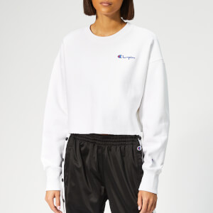 Champion Women's Cropped Crew Neck Sweatshirt - White