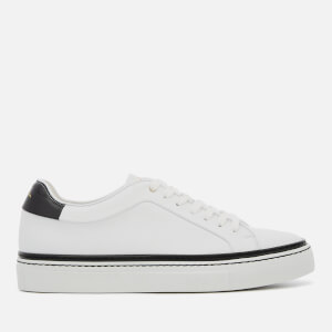 Paul Smith Men's Basso Leather Cupsole Trainers - White Black Tab