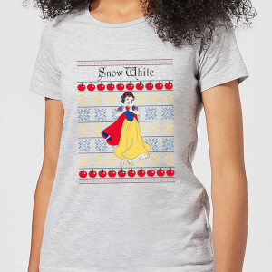 Disney Classic Snow White Women's Christmas T-Shirt - Grey
