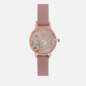 Olivia Burton Women's The Wishing Vegan Watch - Rose Sand & Rose Gold