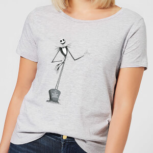 Nightmare Before Christmas Jack Skellington Full Body Women's T-Shirt - Grey