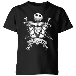 The Nightmare Before Christmas Jack Skellington Misfit Love Kids' T-Shirt - Black