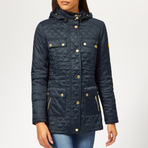 barbour international penhal quilted hooded jacket black