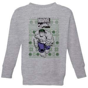Marvel Avengers Hulk Kids Christmas Sweatshirt - Grey