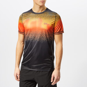Superdry Sport Men's Active Ombre Short Sleeve T-Shirt - Ink Orange Ombre Splat