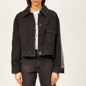 Christopher Kane Women's Crystal Denim Jacket - Black