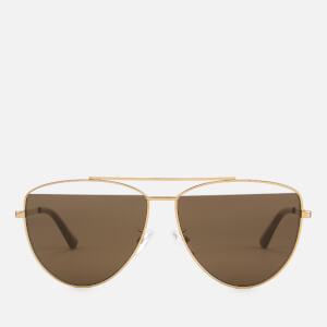 McQ Alexander McQueen Women's Metal Aviator Style Sunglasses - Gold