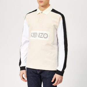 KENZO Men's Chest Logo Rugby Polo Shirt - Cream