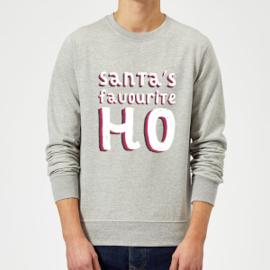Santa's Favourite Ho Christmas Sweatshirt - Grey