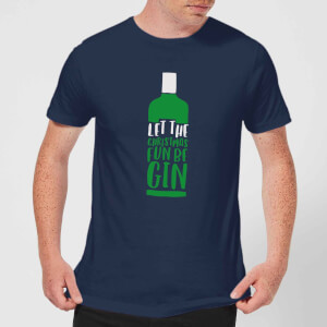 Let The Christmas Fun Be Gin Men's Christmas T-Shirt - Navy