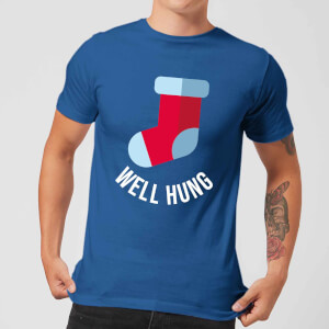 Well Hung Men's Christmas T-Shirt - Royal Blue