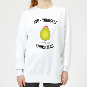 Avo-Yourself A Merry Little Christmas Women's Christmas Sweatshirt - White