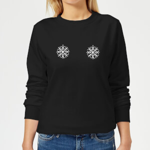 Snowflakes Women's Christmas Sweatshirt - Black