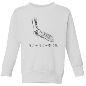 Ho-Ho-Toe Kids' Christmas Sweatshirt - White
