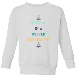 Walking In A Winter Wonderland Kids' Christmas Sweatshirt - White