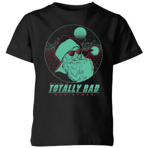 Totally Rad Christmas Kids' T-Shirt - Black
