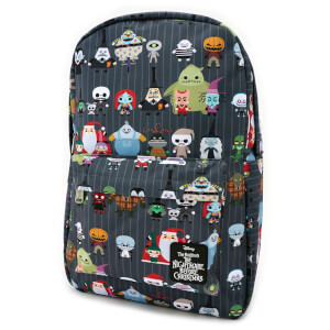 Loungefly Disney The Nightmare Before Christmas Chibi Characters Nylon Backpack