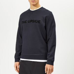 The Upside Men's The Redford Applique Logo Sweatshirt - Washed Black