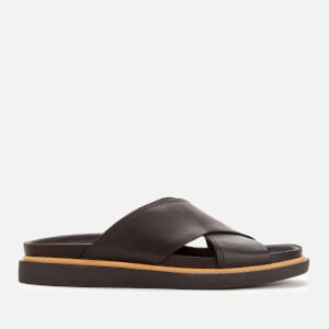 Clarks Women's Trace Drift Leather Cross Front Sandals - Black