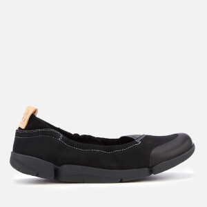 Clarks Women's Tri Adapt Nubuck Flats - Black
