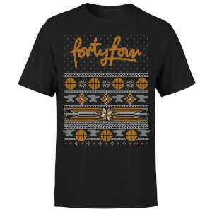 How Ridiculous Forty Four Knit Men's Christmas T-Shirt - Black