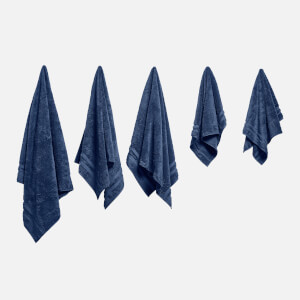 in homeware 100% Egyptian Cotton Pile 5 Piece Towel Bale - Blue