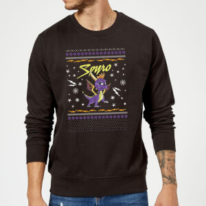 Spyro Knit Christmas Sweatshirt - Black