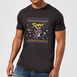 Spyro Knit Men's Christmas T-Shirt - Black