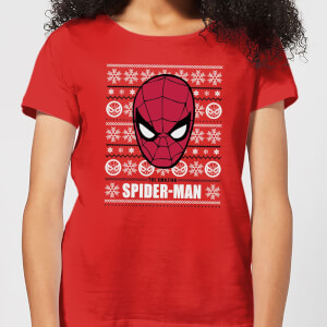 Marvel Spider-Man Women's Christmas T-Shirt - Red