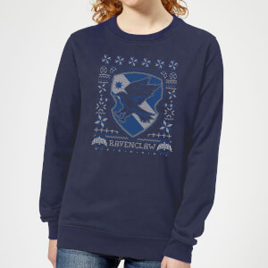 Harry Potter Ravenclaw Crest dames kersttrui - Navy