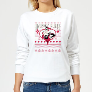 DC Harley Quinn Women's Christmas Sweatshirt - White