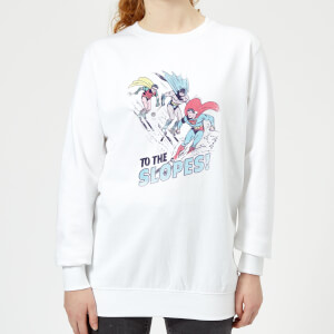 DC To The Slopes! Women's Christmas Sweatshirt - White