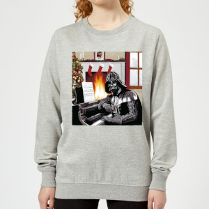 Star Wars Darth Vader Piano Player Women's Christmas Sweatshirt - Grey