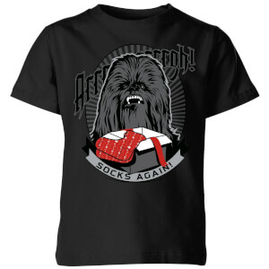 Star Wars Chewbacca Arrrrgh Socks Again Kids' Christmas T-Shirt - Black