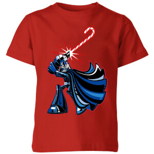 Star Wars Candy Cane Darth Vader Kids' Christmas T-Shirt - Red