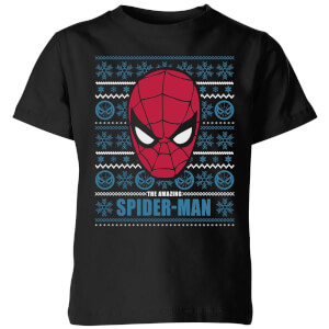 Marvel Spider-Man Kids' Christmas T-Shirt - Black