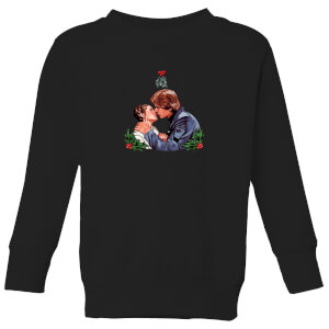 Star Wars Mistletoe Kiss Kids' Christmas Sweatshirt - Black