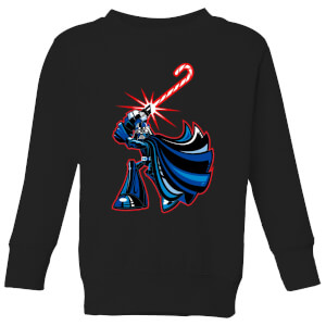 Star Wars Candy Cane Darth Vader Kids' Christmas Sweatshirt - Black