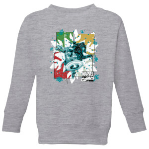 Marvel Black Widow Captain America Kids' Christmas Sweatshirt - Grey